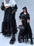 Punktuotas tiulio sijonas "DIVINE LA3628" - JUODAS